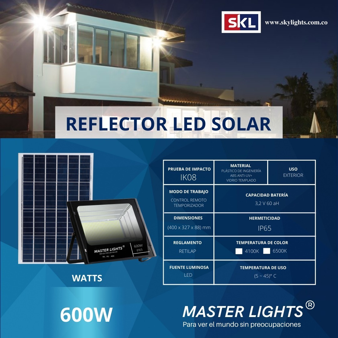 Reflector Solar 600W 60Ah